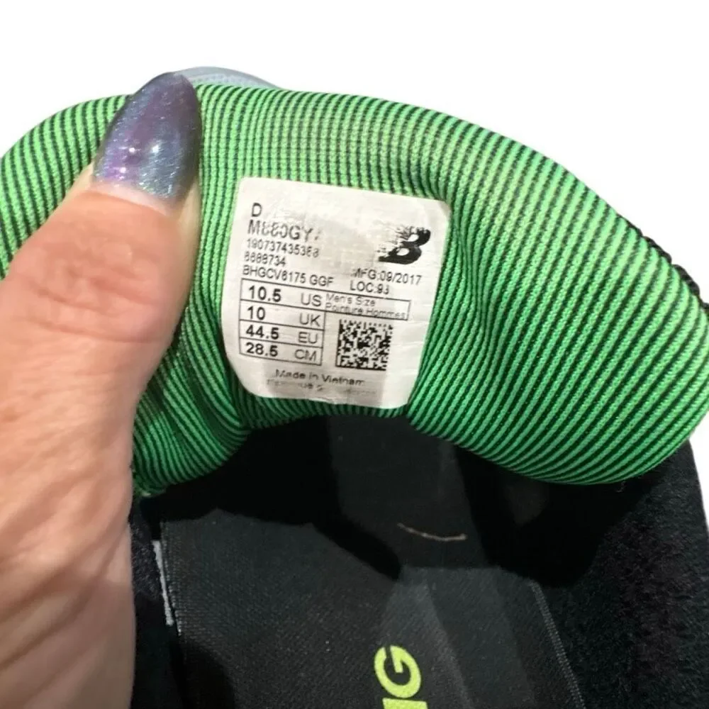 New Balance Fresh‎ Foam 880 v7 Running Athletic Shoes Gray Yellow Men's 10.5 D - Picture 8 of 8